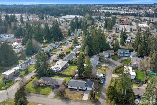 bird's eye view featuring a residential view