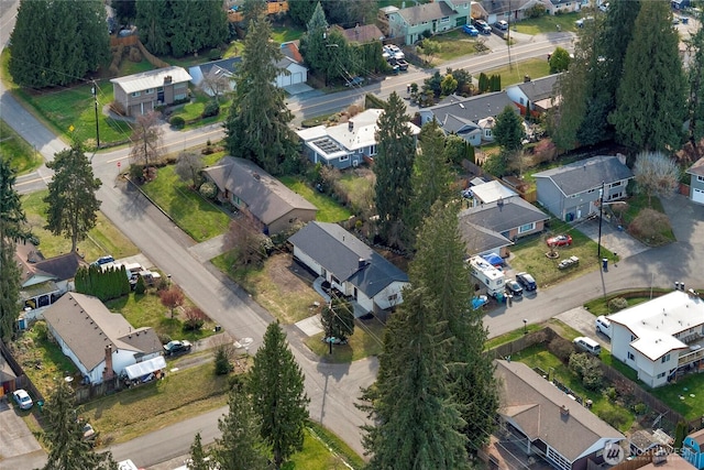 aerial view with a residential view