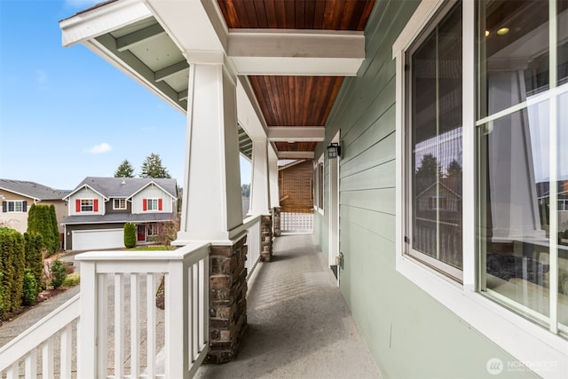 exterior space featuring covered porch