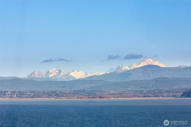 view of water feature with a mountain view