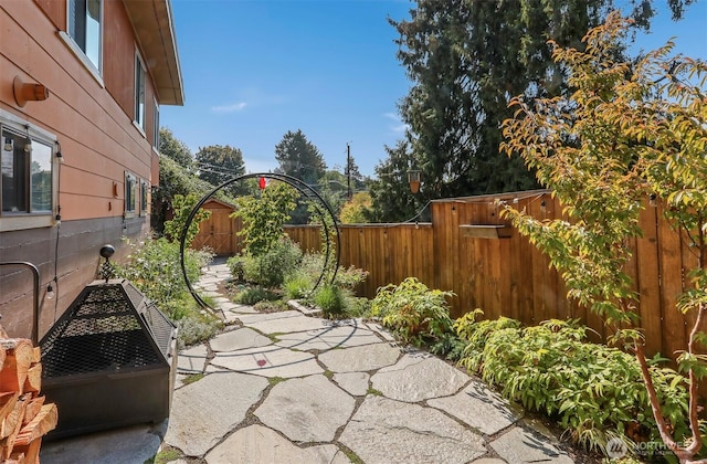 view of patio / terrace featuring a fenced backyard