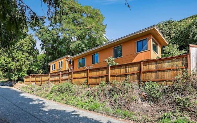 view of front of property with fence