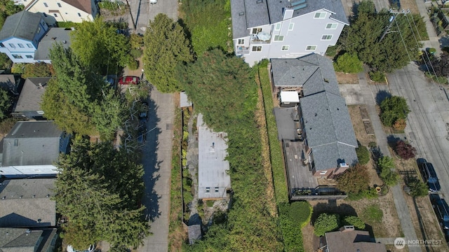 aerial view with a residential view