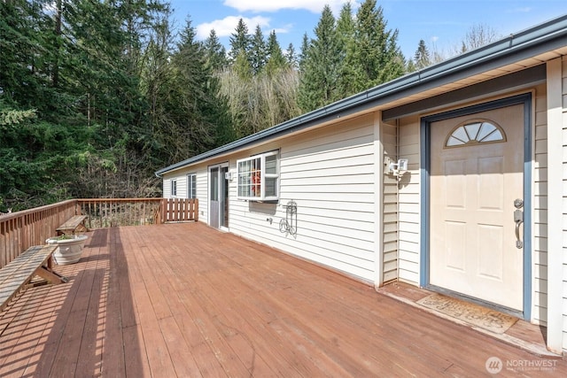 view of wooden deck