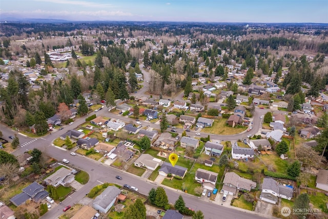 bird's eye view featuring a residential view