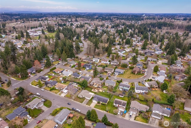 drone / aerial view with a residential view