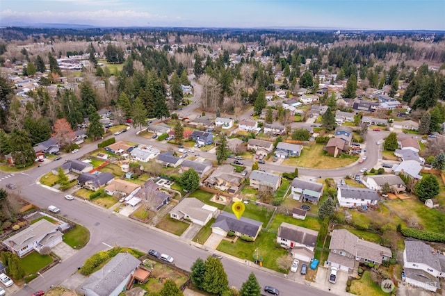 drone / aerial view featuring a residential view