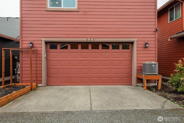 garage featuring cooling unit