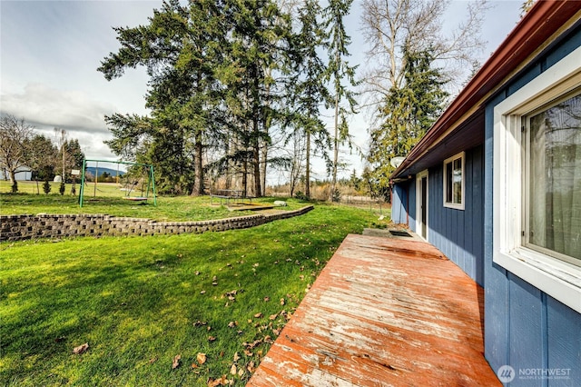 view of yard featuring a playground