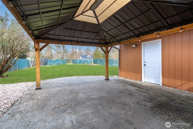 view of patio with fence