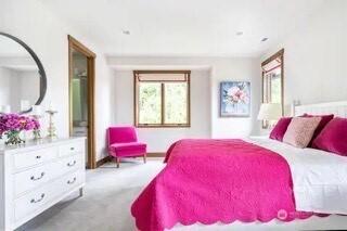 bedroom with carpet floors