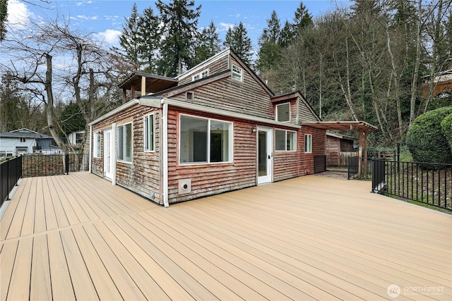 view of wooden deck