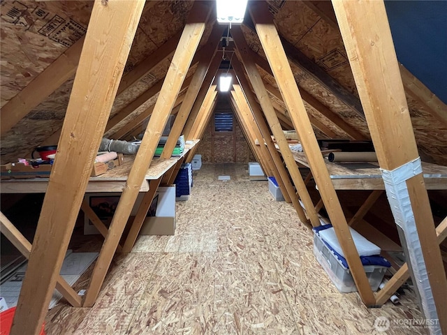 view of attic