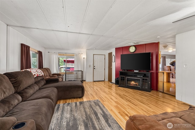 living room featuring light wood finished floors