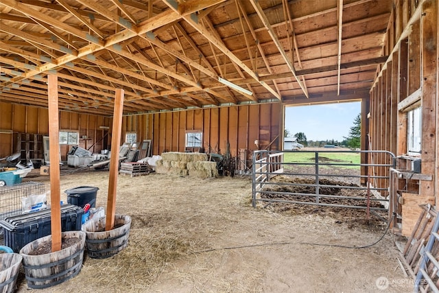 view of horse barn