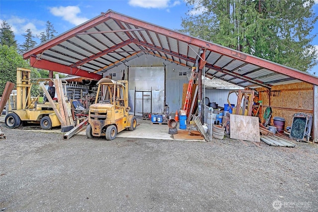view of pole building
