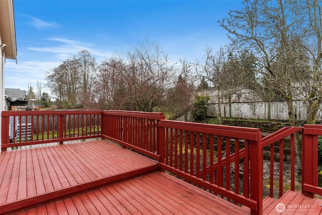 view of wooden deck