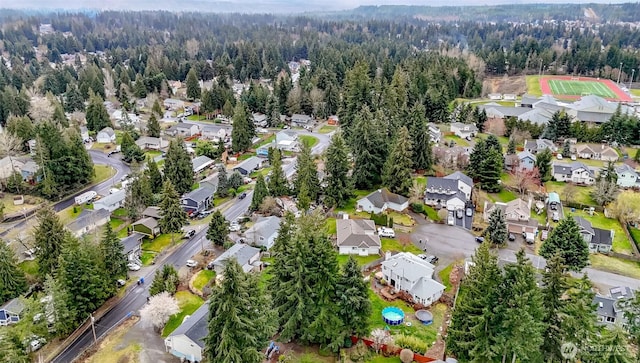 aerial view featuring a residential view