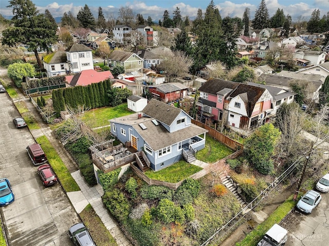 drone / aerial view with a residential view