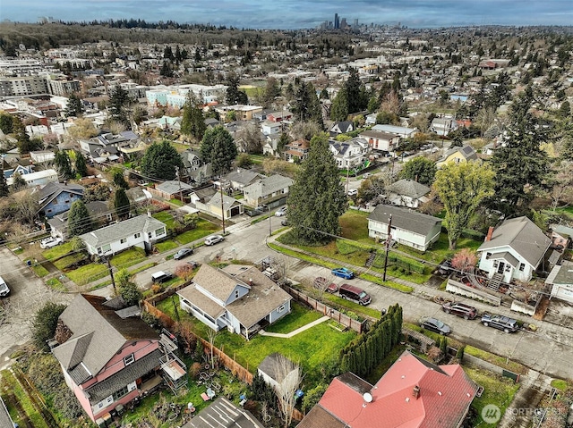 bird's eye view featuring a residential view