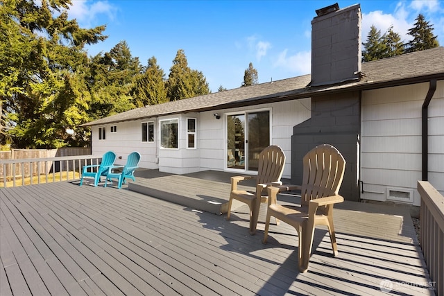 wooden deck with fence