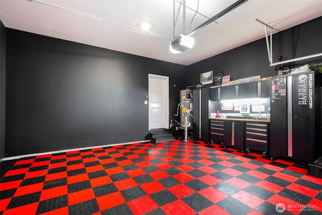 interior space featuring a garage door opener