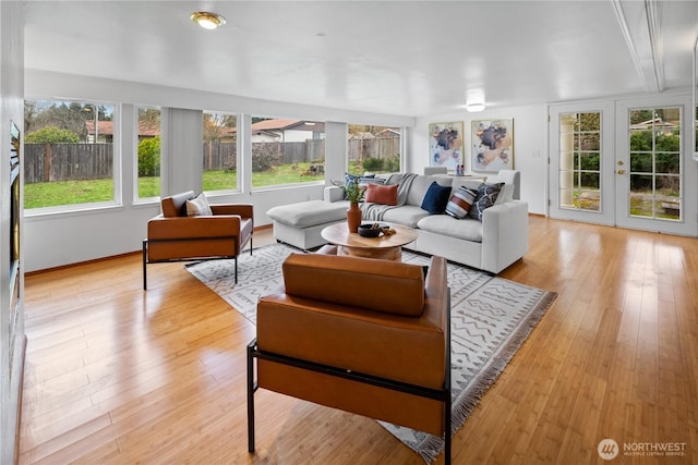 sunroom / solarium with french doors