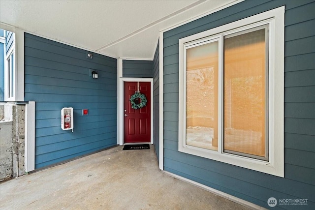 view of doorway to property