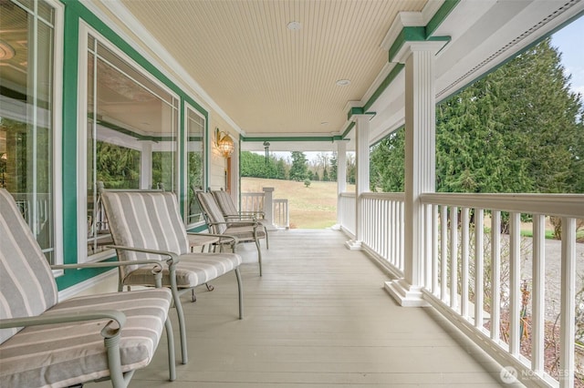 view of patio with a porch