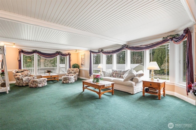 sunroom featuring a wealth of natural light