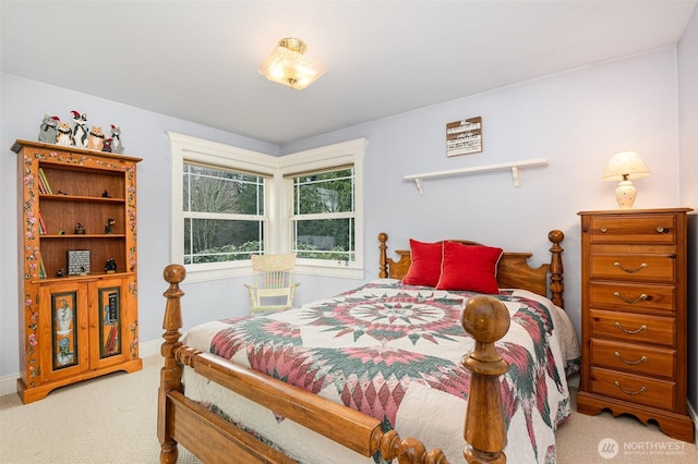 view of carpeted bedroom