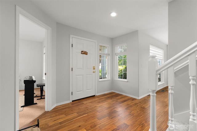 19013 112th Pl SE, Renton, WA 98055 - entrance foyer with wood finished floors, plenty of natural light, recessed lighting, and baseboards