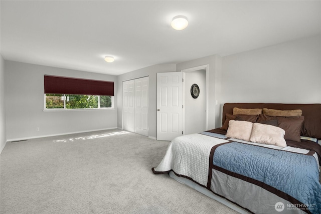 19013 112th Pl SE, Renton, WA 98055 - bedroom with baseboards, carpet, and a closet