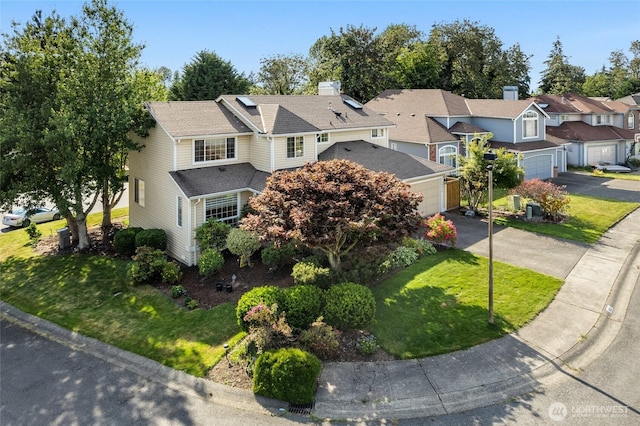 19013 112th Pl SE, Renton, WA 98055 - view of front of home with driveway, a front lawn, and a residential view