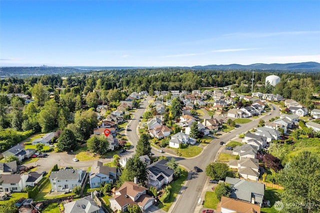 19013 112th Pl SE, Renton, WA 98055 - aerial perspective of suburban area featuring mountains