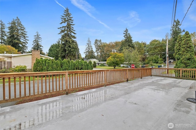 view of patio / terrace featuring fence