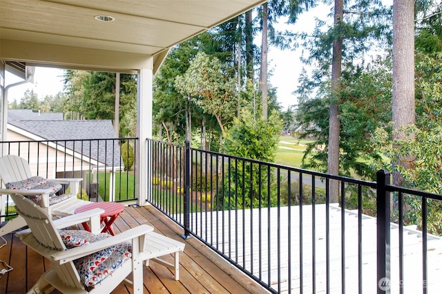 view of wooden terrace