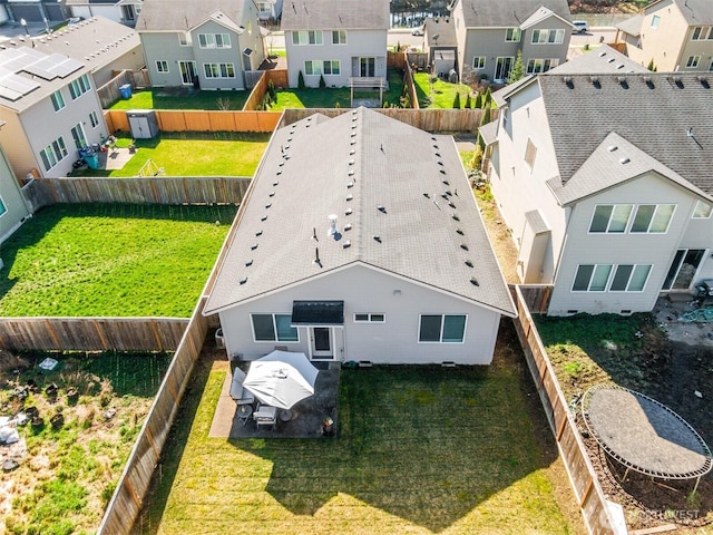 birds eye view of property featuring a residential view