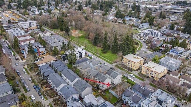 bird's eye view with a residential view