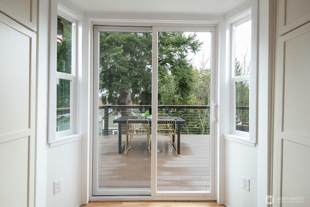 view of doorway to outside