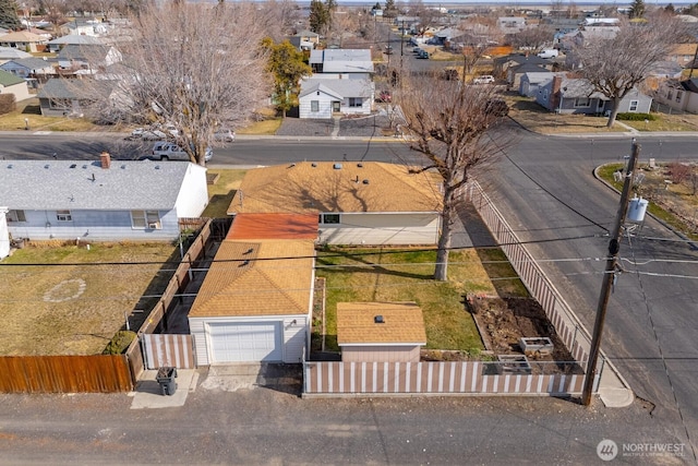 bird's eye view featuring a residential view