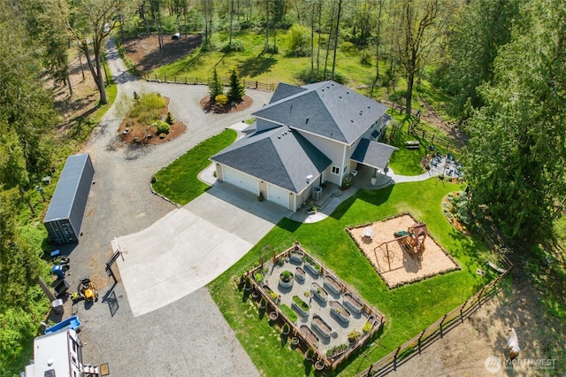 birds eye view of property