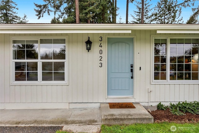 view of doorway to property