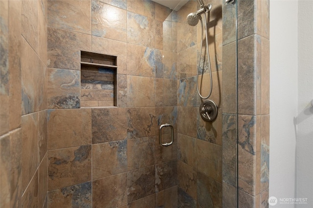 room details with a stall shower