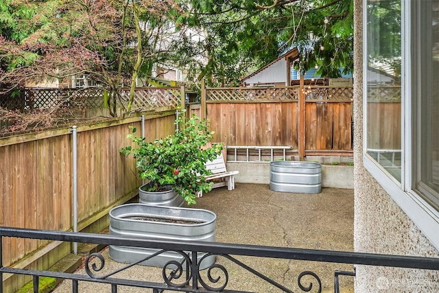 view of patio / terrace with a fenced backyard