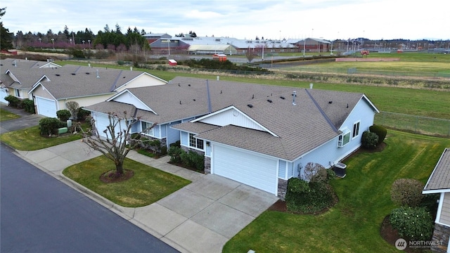 bird's eye view featuring a residential view