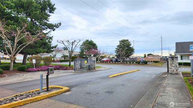 view of street with curbs and sidewalks