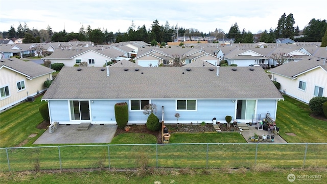 drone / aerial view with a residential view