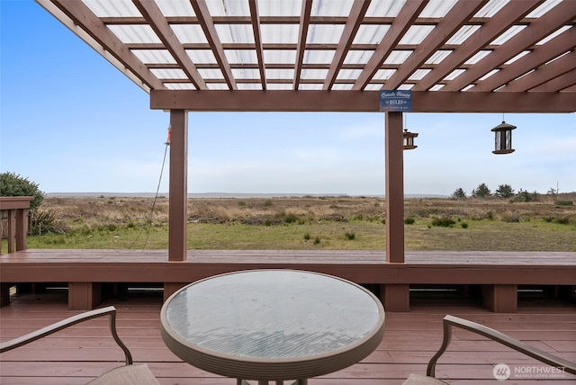 wooden deck with a pergola