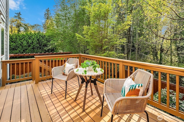 view of wooden terrace